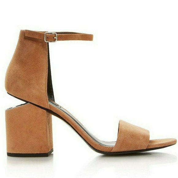 NEW ALEXANDER WANG Abby Sandals - Icon Cut Out Heels - Picture 1 of 11